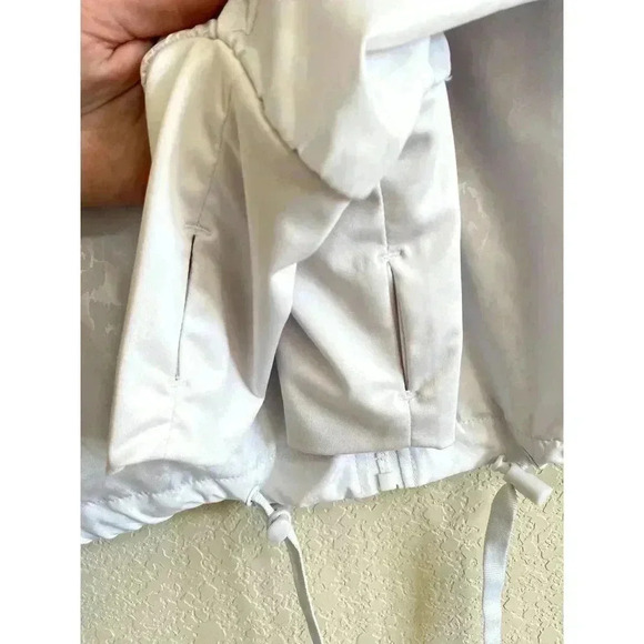 Zyia Activewear White Cheetah Leopard Windbreaker Jacket Women's Size Small - Picture 4 of 10